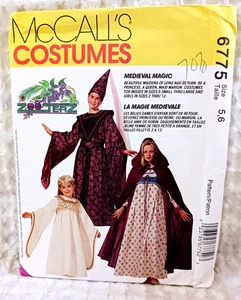 McCall's Costumes Pattern 6775 Medieval Magic Size 5 6 UNCUT - Picture 1 of 6