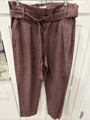 Brunello Cucinelli Pants Womens 6 Plum 92% Wool Italy Tailored Trousers Classic - Image 1 of 4
