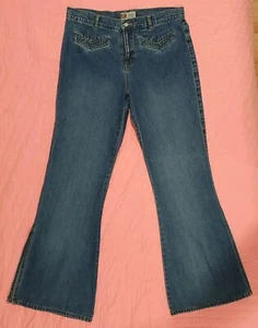LEE COOPER Low Rise Super Flares Washable Good Condition Size 14 - Picture 1 of 10