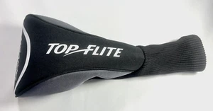 Top Flite Driver Head Cover Black White & Gray Golf Club Cover - Picture 1 of 7