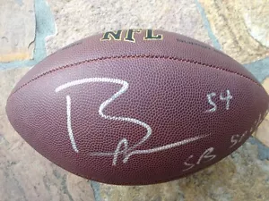 *BRANDON MARSHALL*SIGNED*AUTOGRAPHED*FOOTBALL*DENVER*BRONCOS*PROOF*COA*SB 50* - Picture 1 of 6