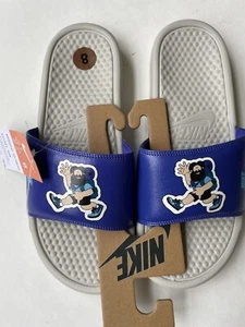 Nike Men Benassi JDI Print Slide Sandals 631261-038 Mr. Heritage JDI Logo SZ 8 - Picture 1 of 4