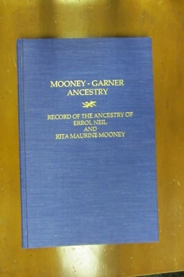 Mooney Garner Ancestry HC 1st ed genealogy oop Ford White Abell Howland 1980  - Image 1 of 4