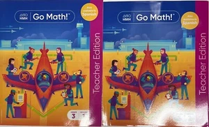 3rd Grade 3 Go Math 2023 Teacher Edition Set Volume 1 & 2 - Picture 1 of 1