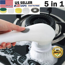 Electric Spin Scrubber,360° Cordless Scrubber Cleaning Brush with 5 Brush Heads