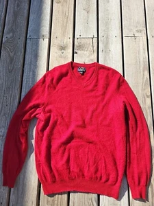 Vintage Club Room Red Longsleeve Unisex Sweater 100% Cashmere ! - Picture 1 of 6