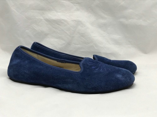Scarpe Ugg Australia blu in pelle scamosciata da donna US 5 5 EUR 36 5 ballerine da fumo Opera