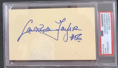 Lawrence Taylor Signed Cut Index Card Football Vintage Autograph HOF PSA/DNA - Image 1 of 3