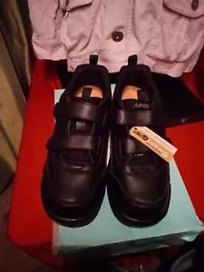 New w Box Apex Mens Walking Shoe black Sz 7.5 extra wide XW hook loop G8010MX075 - Picture 1 of 9