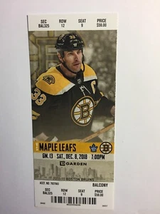 BOSTON BRUINS VS TORONTO MAPLE LEAFS DECEMBER 8, 2018 TICKET STUB - Picture 1 of 1