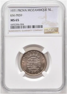 MOZAMBIQUE 1971 5 Esc., NGC MS65 (PROVA) KM-Pr59 - Picture 1 of 3