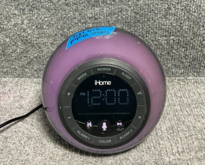 Radio Reloj iHome 🎵 Bluetooth Estéreo FM iBT297 Cambio de Color Púrpura Foto 1 de 4