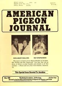 American Pigeon Journal Jacobin Special APJ May 1986 vg condition - Picture 1 of 2