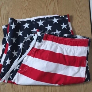 B86 Mens Patriotic American Flag ๐บ๐ธ Swim Trunks Boardshorts Stretchy 3XL 48-50 - Picture 1 of 9