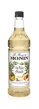 Monin Flavored Syrup,White Peach, 33.8-Ounce Plastic Bottle (1 liter)