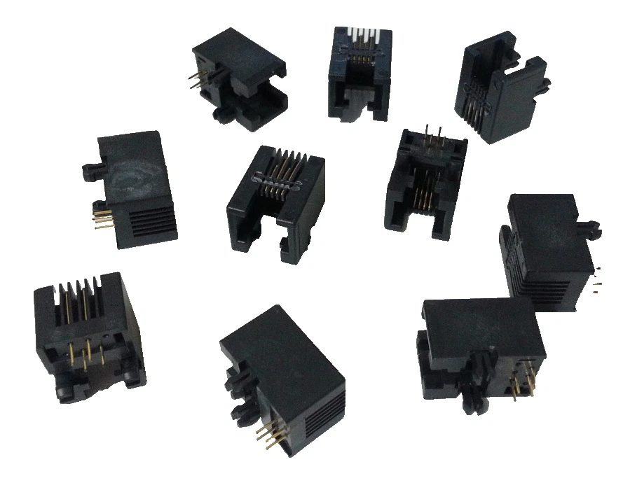 10pc FCI 87180-064 Modular Jack Connector CAT3 RJ11 6P4C 6POS/4Contact 1Port NEW - Image 1 of 4
