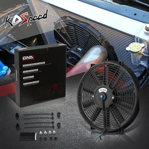 UNIVERSAL BLACK 16"12V ELECTRIC RADIATOR/ENGINE COOLING FAN+MOUNTING ZIP TIE KIT - Bild 1 von 5