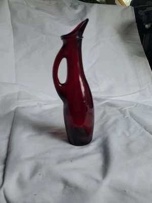 Vintage Anchor Hocking Ruby Red Depression Glass Pitcher Foto 1 de 4