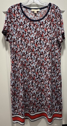 Abito donna TG L Michael Kors tubino manica corta floreale lunghezza ginocchio come nuovo!!!