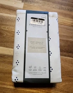 Fundas de almohada estándar Threshold Performance 100 % algodón, SPC Blue Global Dot - Imagen 1 de 3