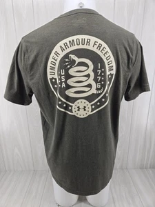 Under Armour Freedom 1776 USA Shirt Don’t Tread On Me Heatgear Large Green - Picture 1 of 10