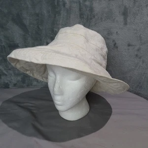 Terrain Hat Wide Brim Sun Protection Strap Back One Size Natural UPF 50+ Womens - Foto 1 di 12