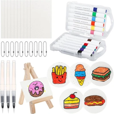 RVLZKCPG Magic Puffy Paint 41 Teiliges 3D Schaum Textur Malset, 12 Farben