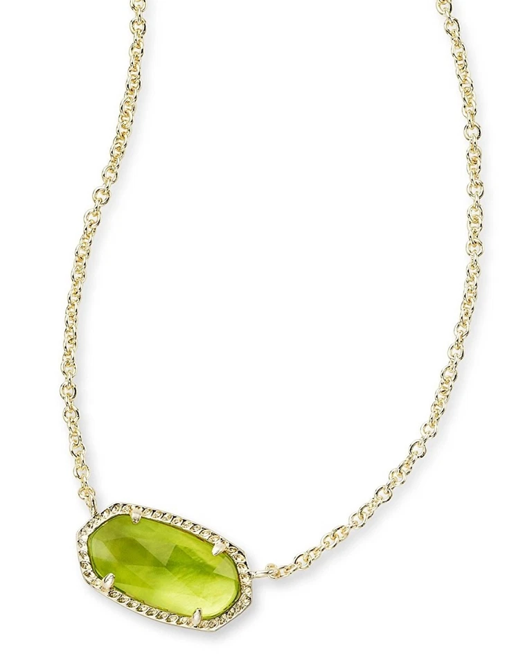 Kendra Scott Elisa Pendant Necklace In Peridot Illusion