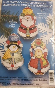 Plastic Canvas Christmas Needle Craft Ornaments Kit 1402 - Picture 1 of 4