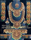 Gold Plated Bollywood Indian Bridal Necklace Jhumka Hair Waist Belt Jewelry Set