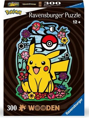 Rompecabezas de madera Ravensburger Pokemon Pikachu en forma de 300 piezas para adultos y niños Foto 1 de 3