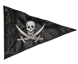 Custom Triangle Calico Jack Skull Safety Flag ATV Jeep UTV Kayak Bicycle Trailer - Picture 1 of 5