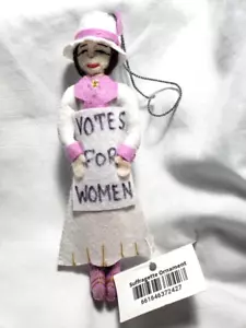 Votos de sufragista para mujer adorno blanco hecho a mano lana coleccionable ruta de seda - Imagen 1 de 2