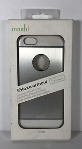 Moshi iGlaze Armour Slim Metallic Aluminum Cover Case For iPhone 6 6S Jet Silver