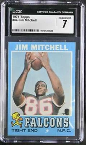 1971 TOPPS #84 JIM MITCHELL CGC 7 NEAR MINT RC ROOKIE FALCONS 1264 - Picture 1 of 2
