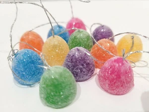 12 Christmas MINI Gumdrops Sugar Coated Gingebread Fake candy Tree Ornaments - Picture 1 of 3