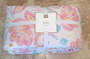 POTTERY BARN TEEN ~ MARNI ~ FULL/QUEEN QUILT/COMFORTER ~ PINK - Picture 1 of 2