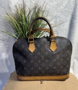 LOUIS VUITTON Vintage Monogram Canvas ALMA HANDBAG, 12” Wide X 10” Tall X6” Deep - Picture 1 of 20