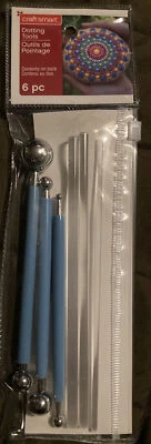 Craft Smart Dotting Tools 6 PCs Ideal For Painting Dots On Rocks, Canvas And Mor - Image 1 of 4