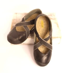 KEEN Lower East Side Leather Elastic Straps Mary Jane Comfort Shoes Black US9 - Picture 1 of 10