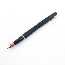 Vintage New Unused WATERMAN Super 6 Fountain Pen 18 Carats Black Gold