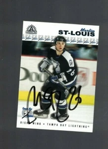 Martin St. Louis Tampa Bay Lightning HOF Signed 01/02 Adrenaline Card W/Our COA - Picture 1 of 1