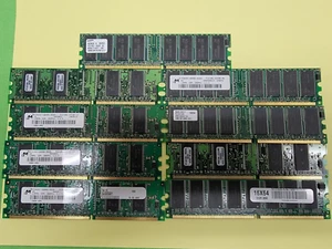 LOT OF NINE (9) VARIOUS BRANDS PC2100 266Mhz 128MB (9x128MB) DIMM DESKTOP MEMORY - Picture 1 of 1