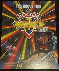 Bally Doctor Who Pinball ORIGINAL Promotional Advertising Flyer