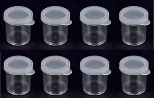8-Pack Mini Plastic Storage Containers – Snap Lid Round for Beads, Jewelry Pills - Picture 1 of 2