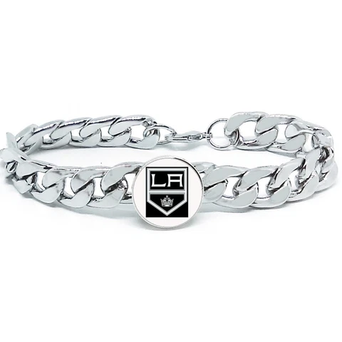 Los Angeles LA LKings Hockey Gift Men's Women's Stainless Steel Bracelet D4 Cover