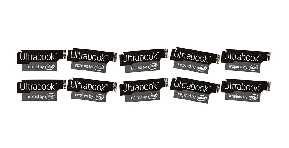 10 PCS Sticker for Ultrabook Inspired By - Black Edition 13mm x 30mm Logo Decal - Image 1 of 1