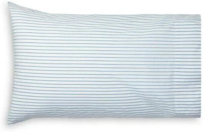 Ralph Lauren Meadow Lane Brennon Cotton Standard Pillowcases - Blue White Stripe - Image 1 of 3