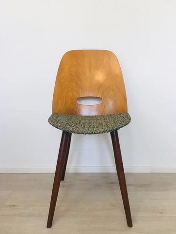 Lollipop Vintage Beech Dining Chair By František Jirák For Tatra, 1960s Cover