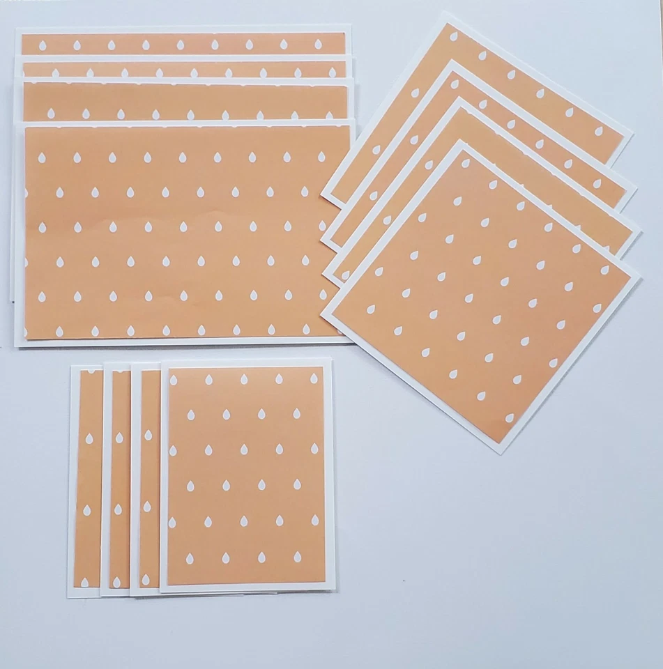 Premade Scrapbook Mat Set [12 pc] Raindrops #20 Foto 1 de 1